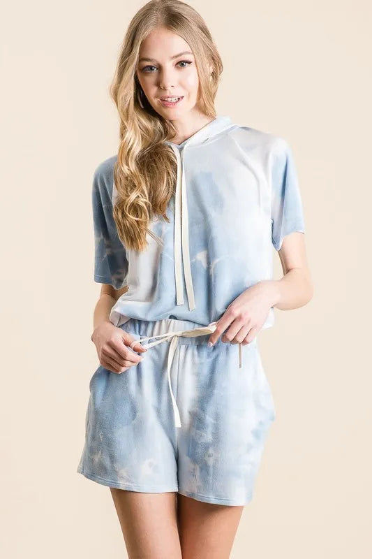 French Terry Tie-Dye Hoodie & Jogger Set – Cozy Women’s Loungewear