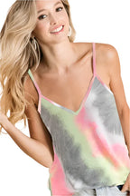 BiBi Tie Dye French Terry Sleeveless Top