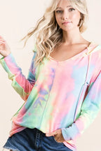 BiBi Tie Dye Terry Long Sleeve Hoodie
