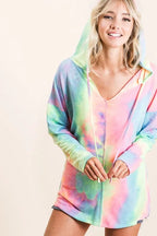 BiBi Tie Dye Terry Long Sleeve Hoodie