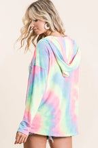 BiBi Tie Dye Terry Long Sleeve Hoodie