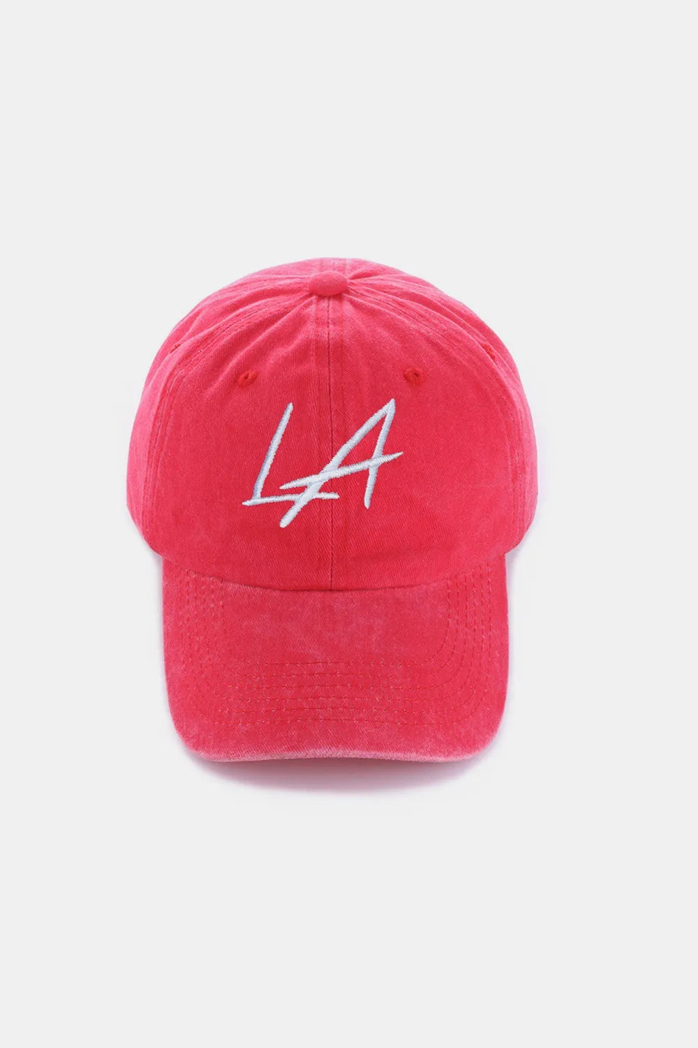 Washed Embroidered City Baseball Cap Adjustable Cotton Hat