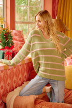 BiBi Striped Long Sleeve Sweater – Classic Cozy Everyday Style