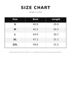 Size chart for hooded drawstring waist jacket: bust and length in inches (S-2XL)