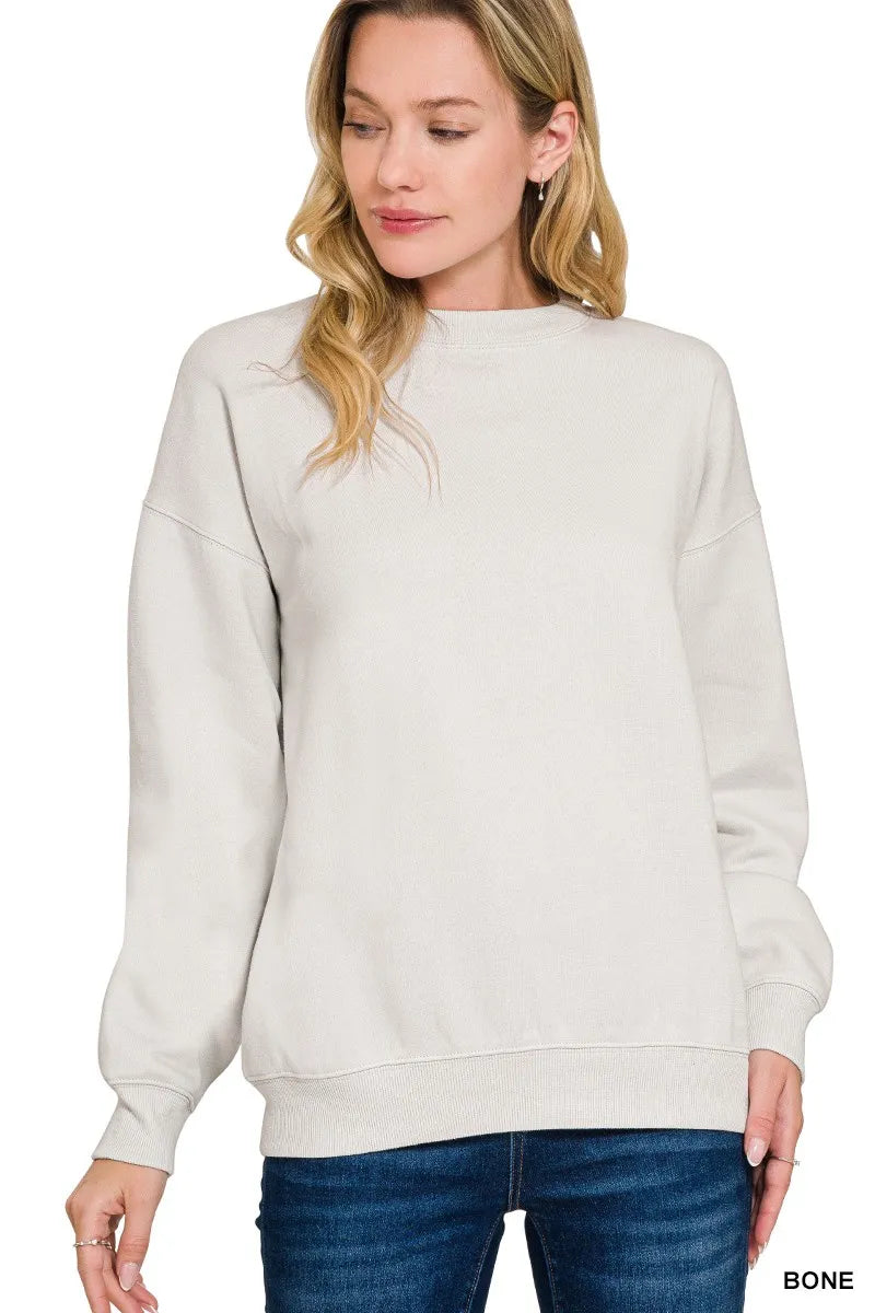 Classic Fleece Crewneck Sweatshirt - Cozy, Warm & Versatile Everyday Pullover