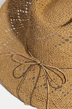 Western Straw Hat with Turquoise & Shell Star Beads – Boho Style