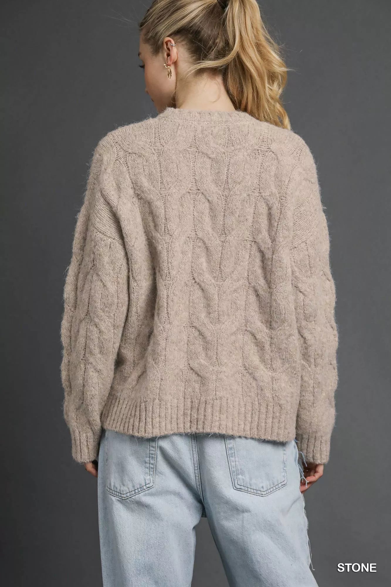 Umgee Cozy Cable Knit Sweater – Classic, Warm & Timeless Winter Style