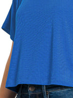 Zenana Ribbed Round-Neck Crop T-Shirt – Trendy Modern Style