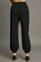 Black Jogger Pants – Soft Cotton Blend, Relaxed Fit & Ribbed Cuffs