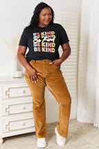 Slogan Graphic Cuffed T-Shirt – Trendy Statement Tee for Women