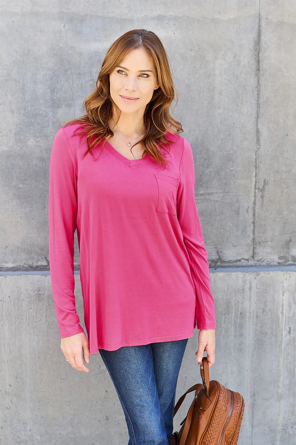 V-Neck Long Sleeve Top – Classic, Flattering & Versatile
