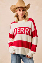 MERRY Graphic Holiday Pullover Sweater