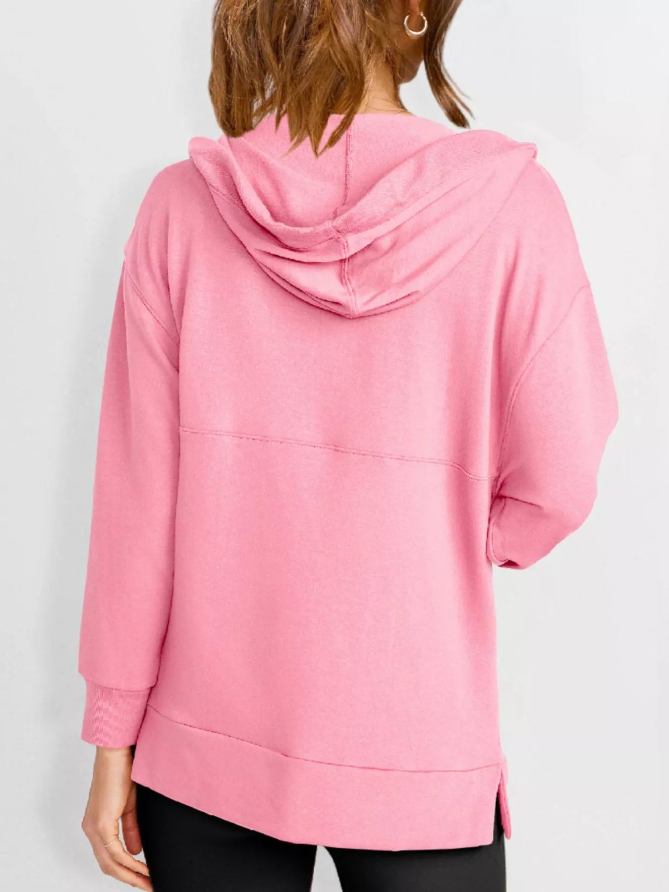 Drawstring Kangaroo Pocket Long Sleeve Hoodie – Cozy Casual Layer