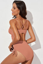 Tied Cutout Plunge One-Piece Swimsuit – Sexy Chic Swimwear