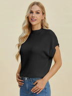 Mock Neck Short Sleeve Sweater – Chic, Cozy & Versatile