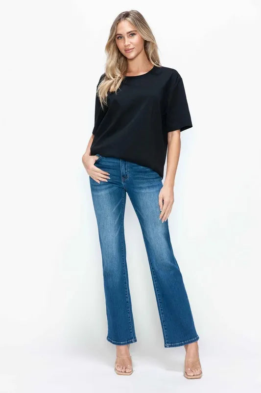 Cat’s Whiskers High Rise Straight Jeans – Classic, Flattering & Comfy