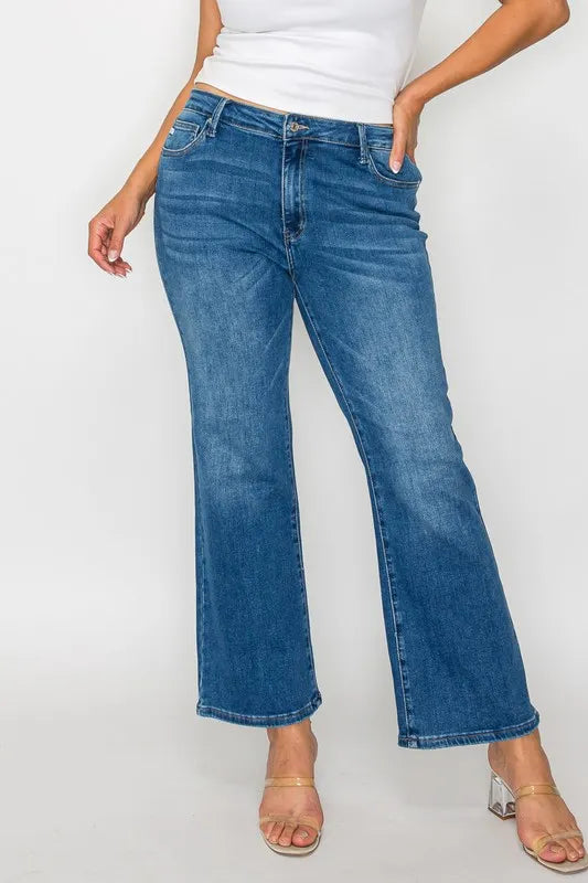 Cat’s Whiskers Mid Rise Ankle Jeans – Vintage, Flared & Comfortable
