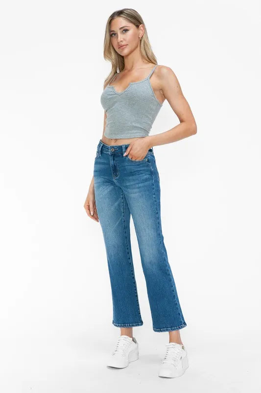 Cat’s Whiskers Mid Rise Ankle Jeans – Vintage, Flared & Comfortable
