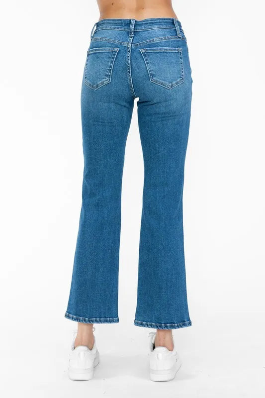 Cat’s Whiskers Mid Rise Ankle Jeans – Vintage, Flared & Comfortable