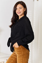 Waffle-Knit Collared Shirt – Cozy, Textured & Effortlessly Stylish