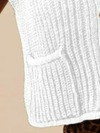 Big Metal Button Front Sweater Vest – Chic Layering Knit Top