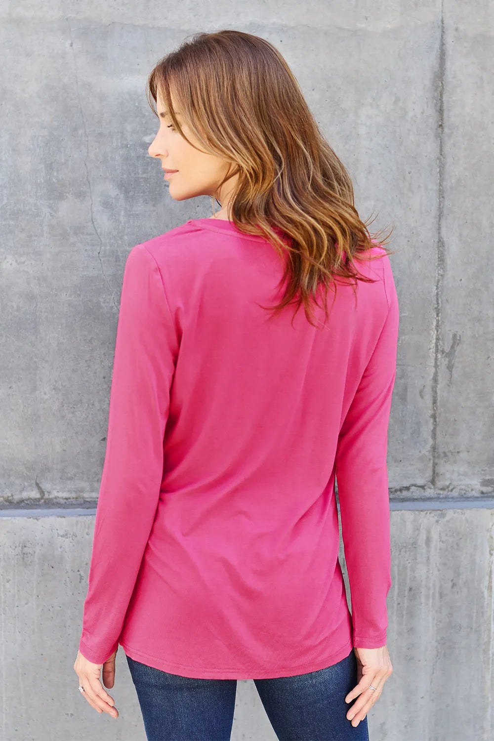 V-Neck Long Sleeve Top – Classic, Flattering & Versatile