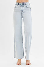 Dreamkue-Risen Women's High Rise Wide Leg Jeans Stretch Denim Pants for Casual & Dressy Outfits