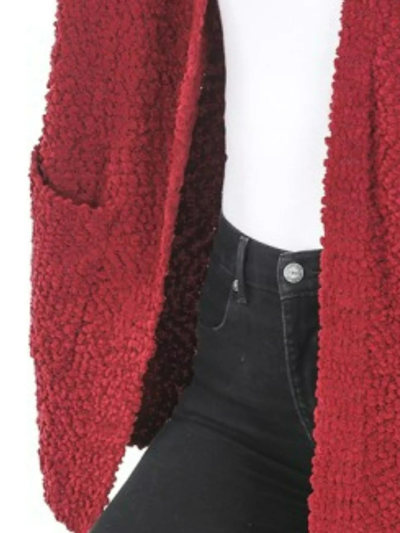Long Sleeve Popcorn Sweater Cardigan – Cozy Knit with Pockets