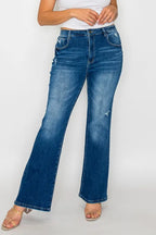 High Rise Bootcut Jeans – Distressed, Flattering & All-Day Comfort