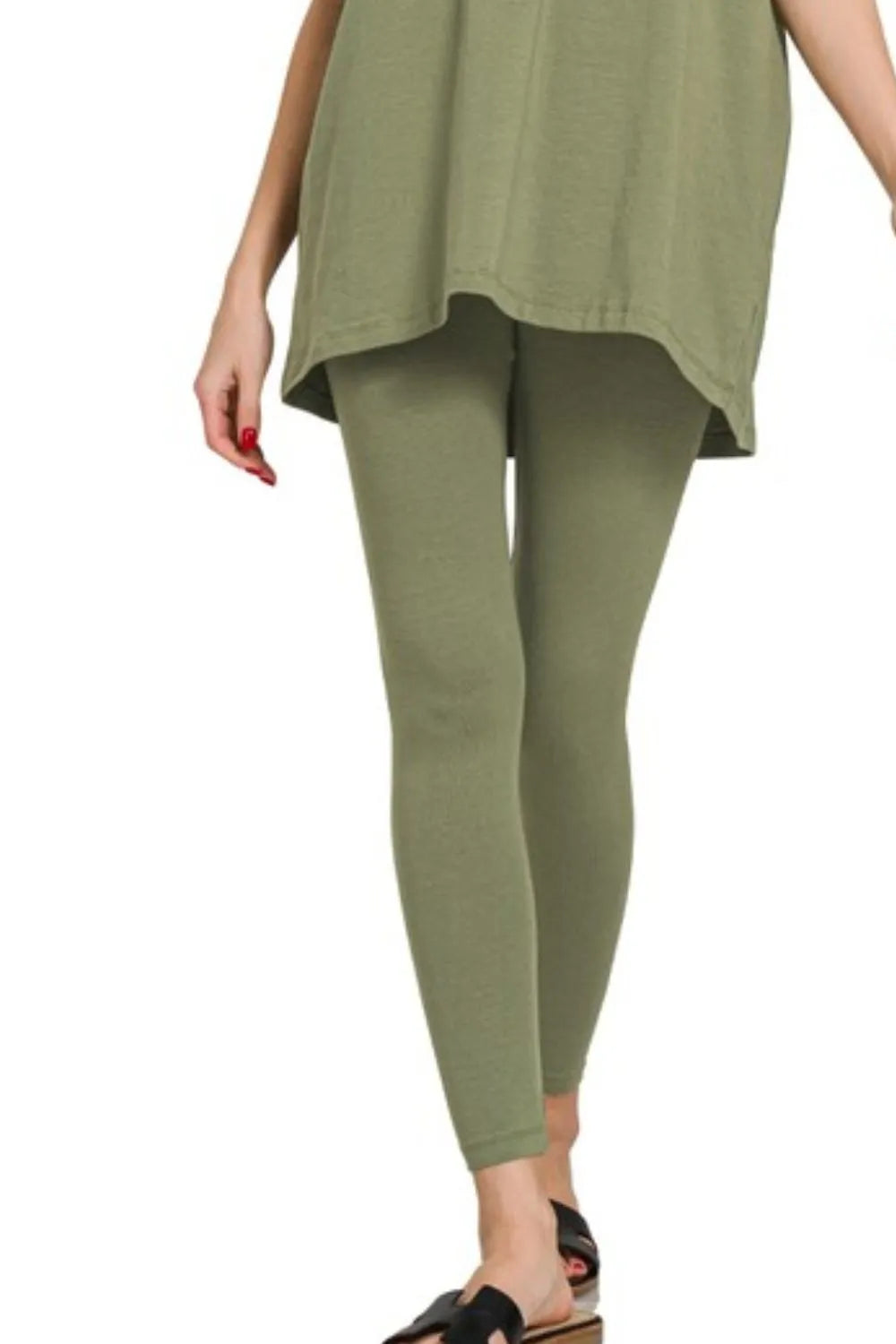 Cotton Round Neck Top & Legging Set – Zenana Comfy Lounge Wear