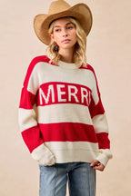 MERRY Graphic Holiday Pullover Sweater