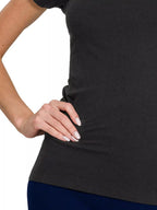 Zenana Ribbed Round Neck Short Sleeve T-Shirt – Soft, Stretchy Daily Basic