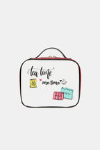 Nicole Lee Printed Handbag – Pebbled & Patent Leather with 3 Pouches