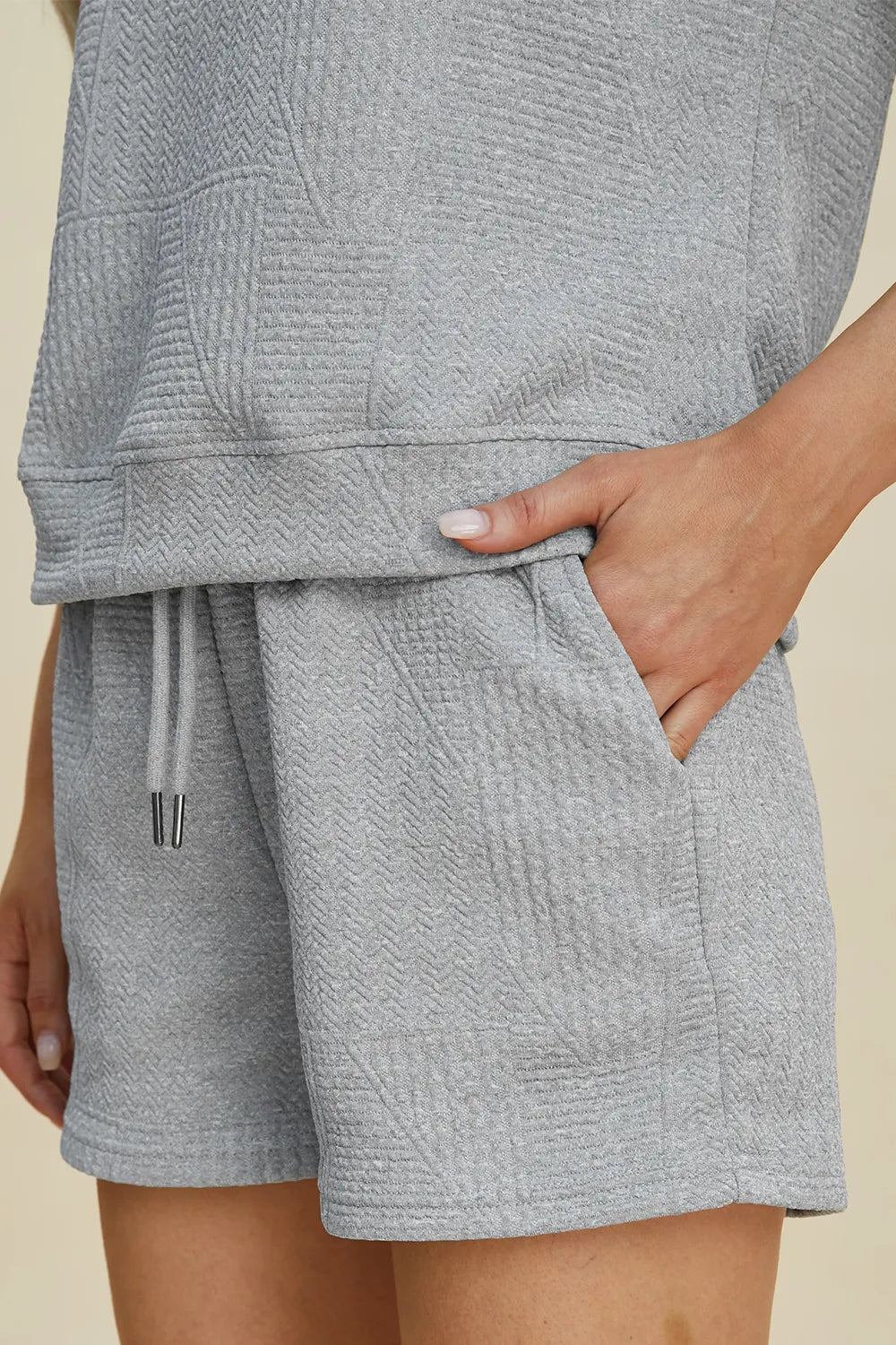 Textured Short Sleeve Top & Shorts Set – Comfy, Chic & Versatile