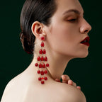 Alloy & Rhinestone Teardrop Earrings – Elegant Sparkling Jewelry