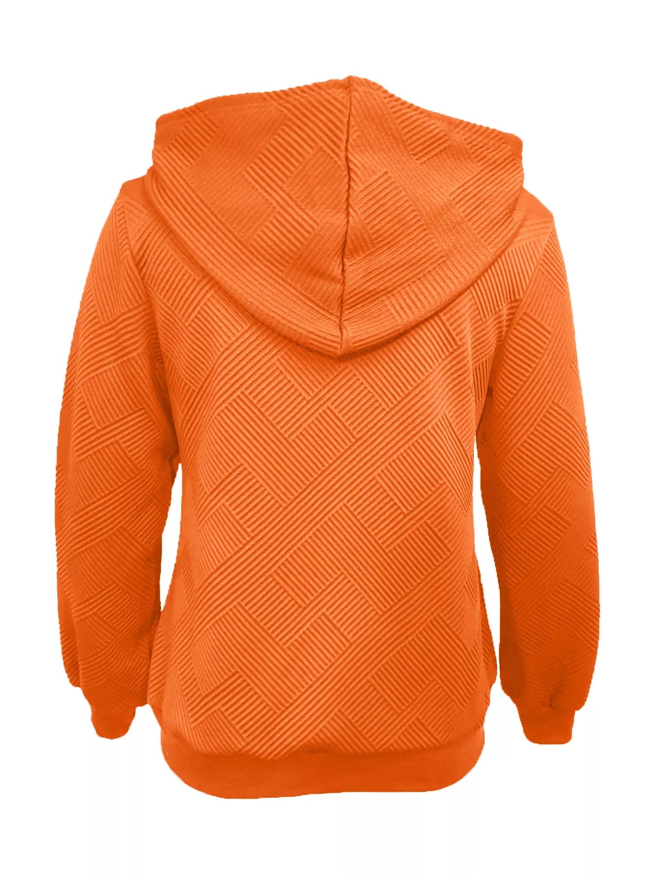 Texture Zip-Up Hoodie with Drawstring – Casual Everyday Layer