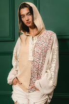 ace Combo Slub Jersey Hoodie – Buttoned, Chic & Casual Comfort