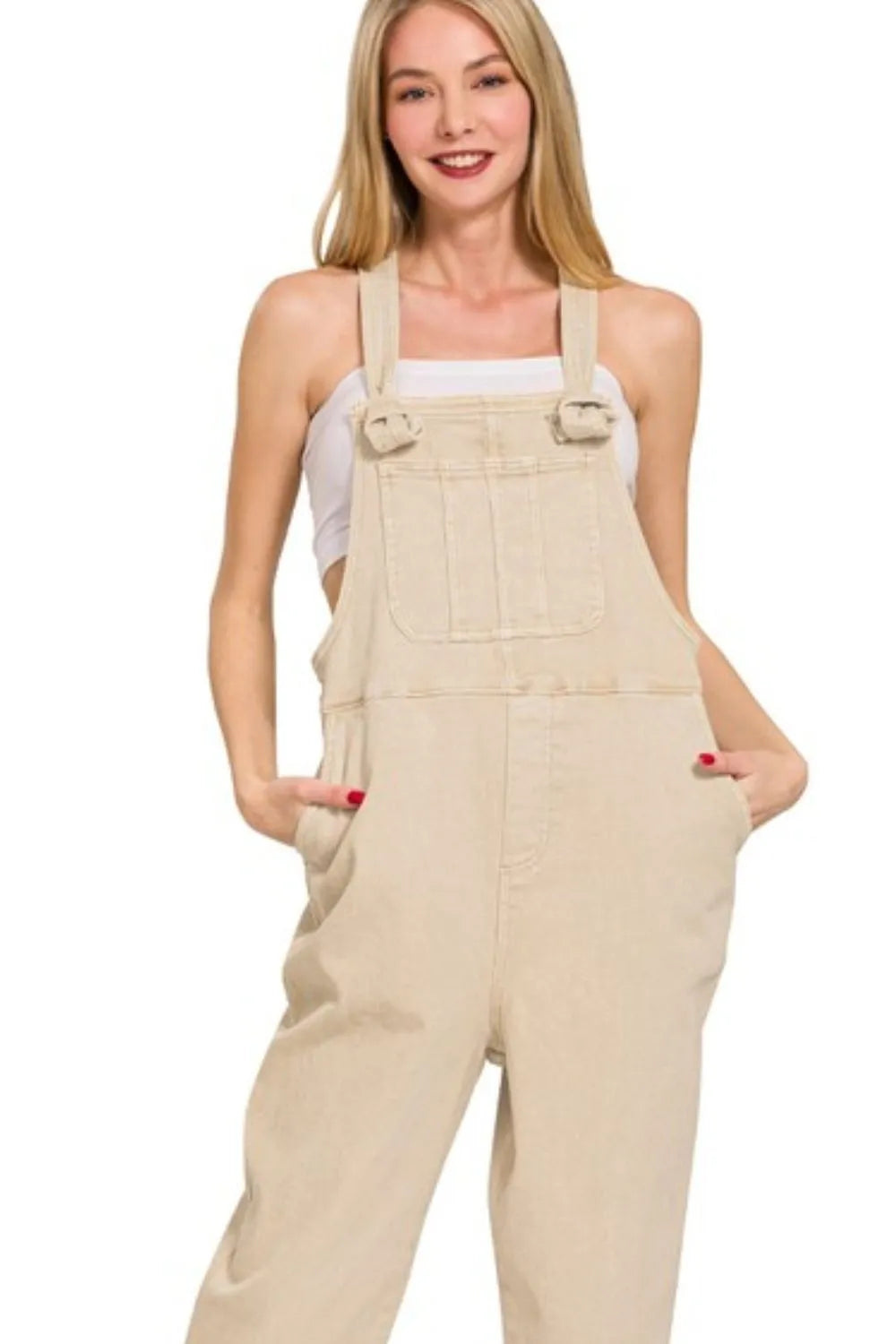 Sand Beige Denim Overalls – Classic, Durable & Effortlessly Stylish
