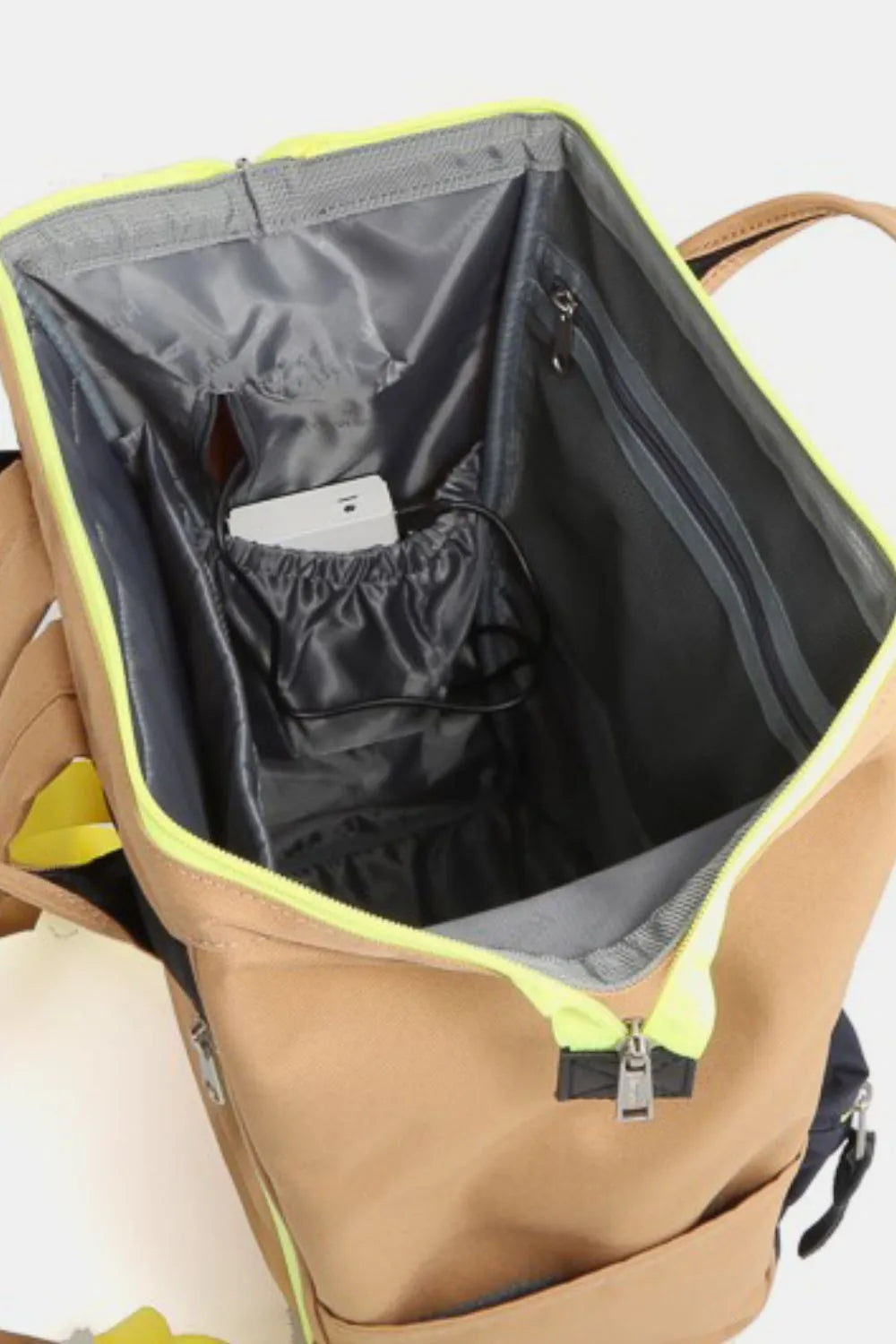 Contrast Waterproof Backpack with Reinforced Edges Durable & Stylish