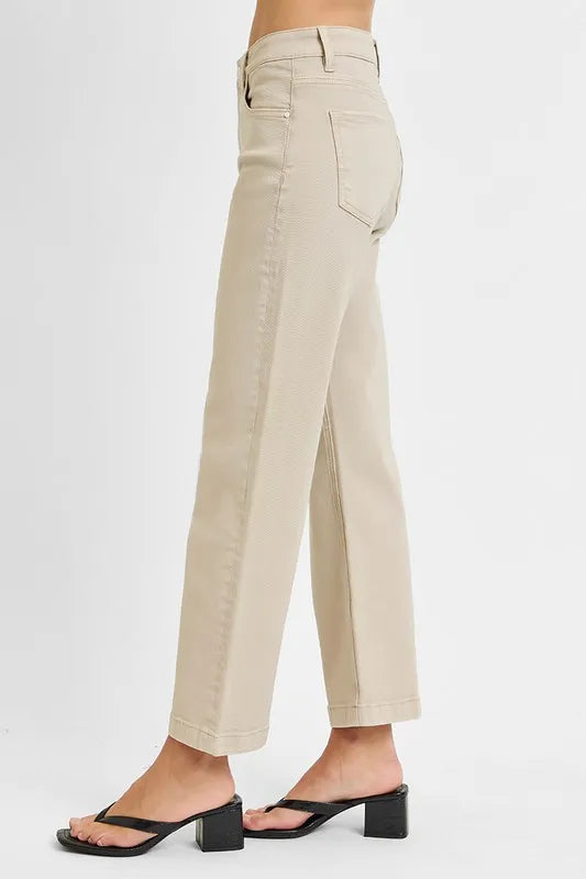 Tummy Control Mid Rise Ankle Straight Jeans | Flattering Everyday Fit