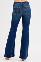 Tummy Control Mid Rise Flare Jeans – Slimming & Stylish Denim