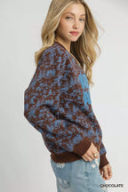 Scenic Print Cropped Sweatshirt – Trendy Casual Streetwear