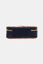 Nicole Lee Printed Handbag – Pebbled & Patent Leather with 3 Pouches