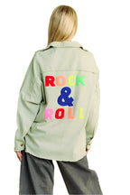 Davi & Dani Multi Color Rock & Roll Fringed Hem Loose Fit Shacket