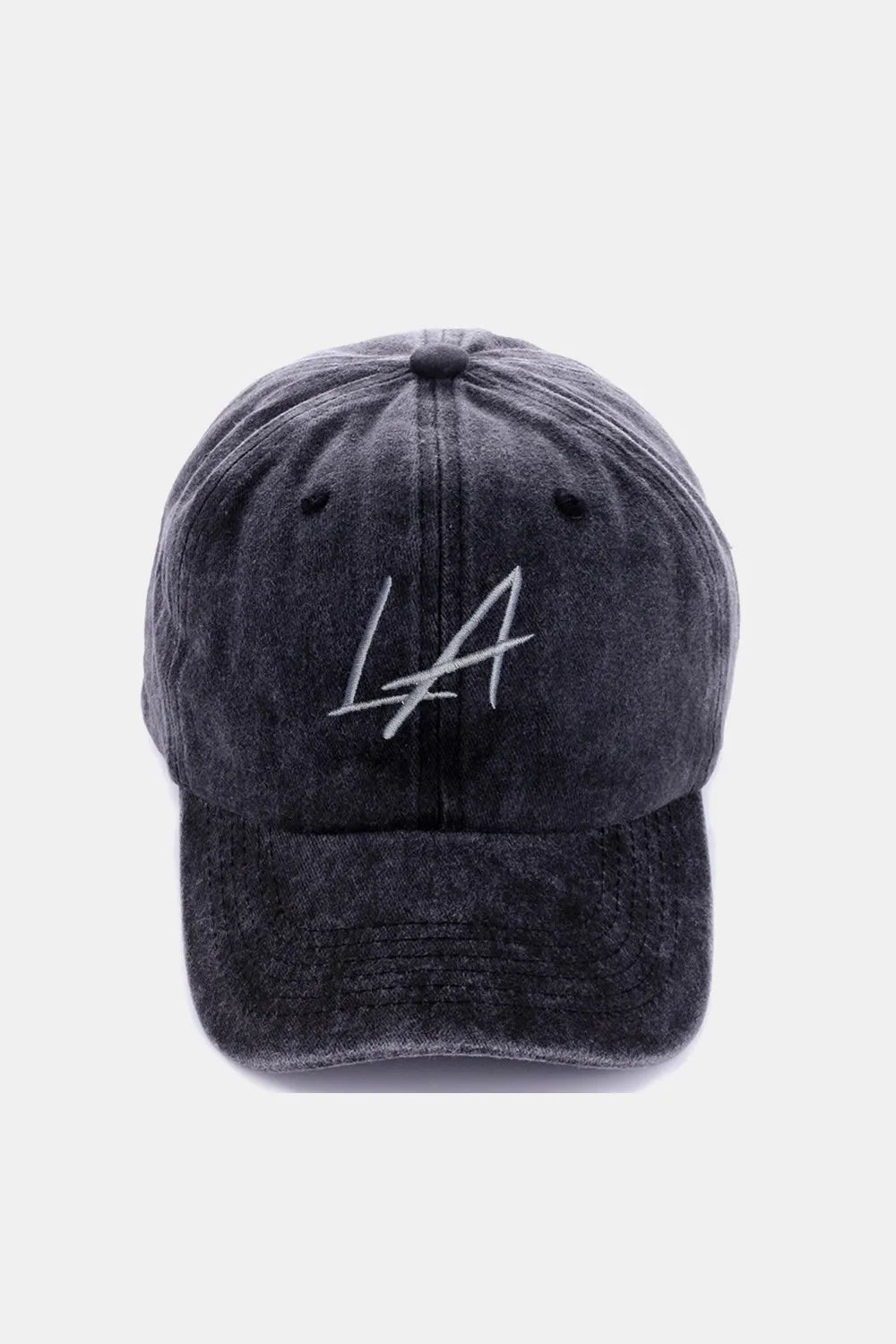 Washed Embroidered City Baseball Cap Adjustable Cotton Hat