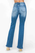 Distressed High Rise Bootcut Jeans – Vintage Style & All-Day Comfort