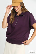 Half-Zip Short Sleeve Top – Versatile Active & Casual Layer