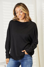 Detail Round Neck Long Sleeve Top – Versatile, Comfy & Chic