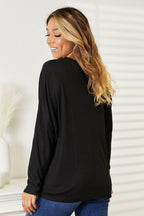 Detail Round Neck Long Sleeve Top – Versatile, Comfy & Chic