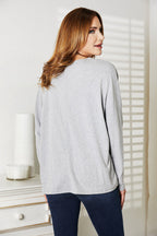 Detail Round Neck Long Sleeve Top – Versatile, Comfy & Chic